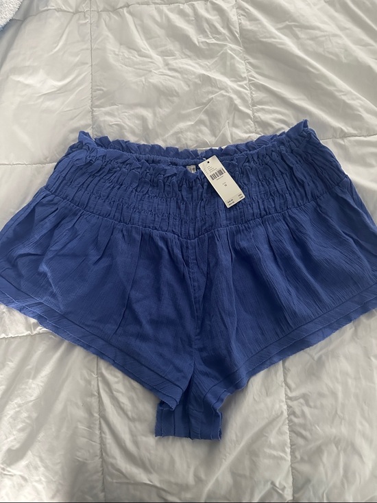 Anthropologie Pants - Anthropologie Royal Blue High-Waist Smocked Shorts